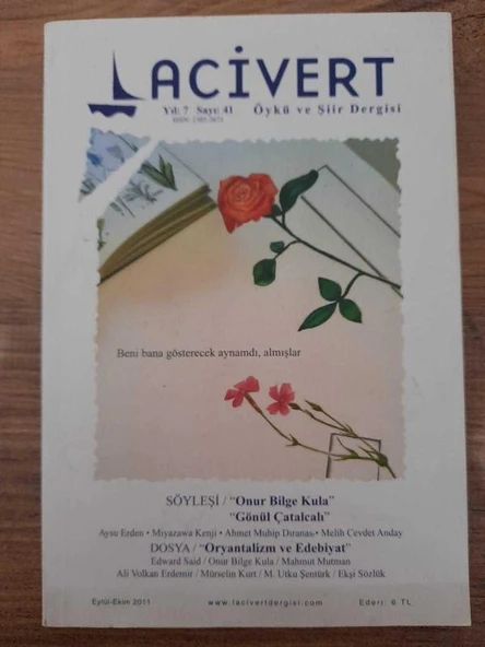 LACİVERT ÖYKÜ VE ŞİİR DERGİSİ YIL: 7 SAYI: 41 EYLÜL-EKİM 2011 "NİNNİ" (Sahafiye Kitap) ürün görseli 1