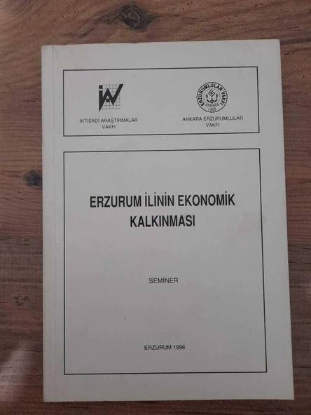 Erzurum İlinin Ekonomik Kalkınması (Sahafiye Kitap) ürün görseli 1
