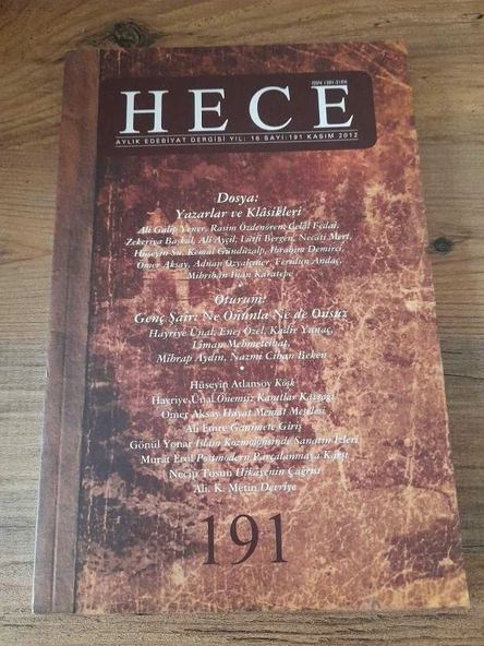HECE AYLIK EDEBİYAT DERGİSİ Yıl:16,Say:191 "Kanıtlar Kavşağı" (Sahafiye Kitap) ürün görseli 1