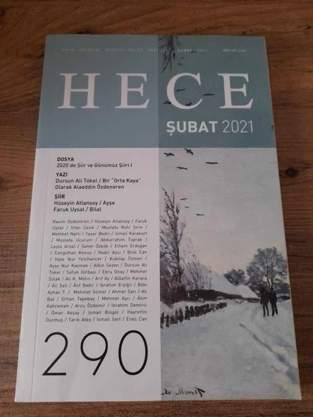 HECE AYLIK EDEBİYAT DERGİSİ Yıl:25,Sayı:290 Şubat 2021 "2020'de Şiir ve Günümüz Şiiri I" (Sahafiye Kitap) ürün görseli 1