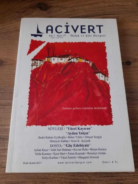 LACİVERT Öykü ve Şiir Dergisi Yıl:7,Sayı37 "Göç Edebiyatı" (Sahafiye Kitap) ürün görseli 1
