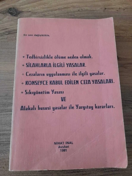 KONSEYCE KABUL EDİLEN TÜM CEZA YASALARI (Sahafiye Kitap) ürün görseli 1