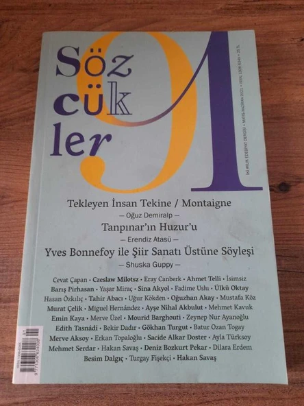 SÖZCÜKLER İKİ AYLIK EDEBİYAT DERGİSİ (Mayıs-Haziran 2021) "Tanpınar'ın Huzur'u" (Sahafiye Kitap) ürün görseli 1