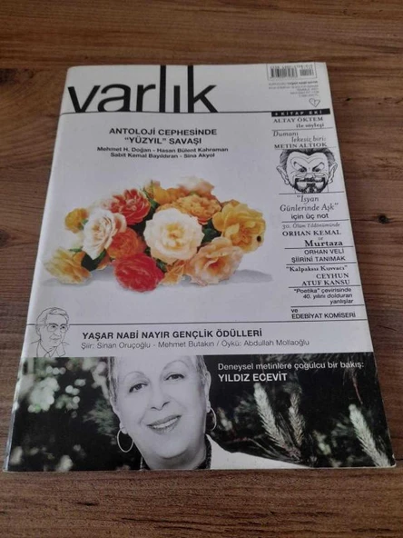 Varlık-Aylık Edebiyat ve Kültür Dergisi Temmuz 2001 "Orhan Veli Şiirini Tanımak" (Sahafiye Kitap) ürün görseli 1