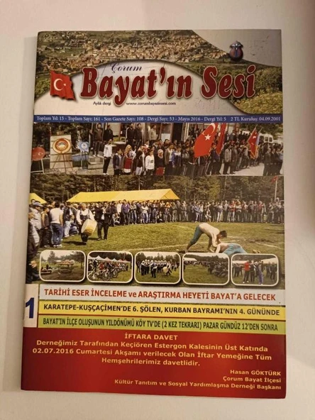 Bayatın Sesi Aylık Dergi Mayıs 2016, Yıl:5,Sayı:53 "Ahlaki Değerlerimiz" (Sahafiye Kitap) ürün görseli 1