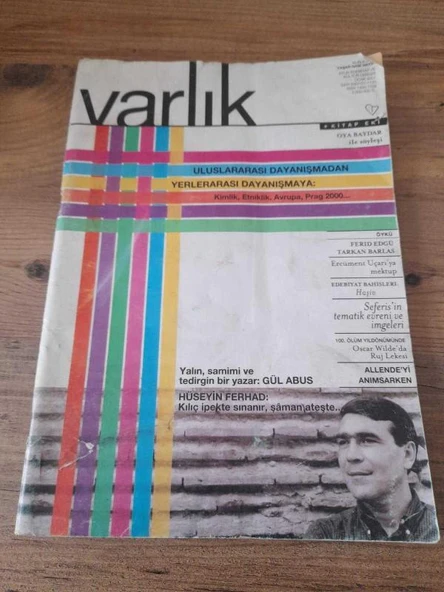 Varlık-Aylık Edebiyat ve Kültür Dergisi Ocak 2001 "Allende'yi Anımsarken" (Sahafiye Kitap) ürün görseli 1
