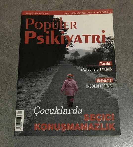 POPÜLER PSİKİYATRİ Ocak Şubat 2008 Sayı 41 ÇOCUKLARDA SEÇİCİ KONUŞMAMAZLIK (Sahafiye Kitap) ürün görseli 1