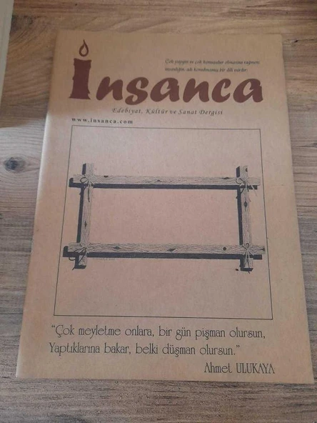 İNSANCA EDEBİYAT,KÜLTÜR VE SANAT DERGİSİ YIL:2 SAYI:9 "YANSIMALAR" (Sahafiye Kitap) ürün görseli 1