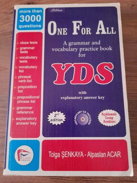 ONE FOR ALL - A GRAMMAR AND VOCABULARY PRACTICE BOOK FOR YDS (Sahafiye Kitap) ürün görseli 1