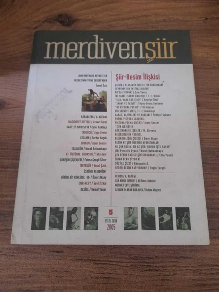 MERDİVENŞİİR EYLÜL-EKİM 2005 "ŞİİR-RESİM İLİŞKİSİ" (Sahafiye Kitap) ürün görseli 1