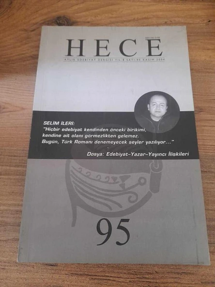 HECE AYLIK EDEBİYAT DERGİSİ YIL:8 SAYI:95 KASIM 2004 "MEZAR" (Sahafiye Kitap) ürün görseli 1