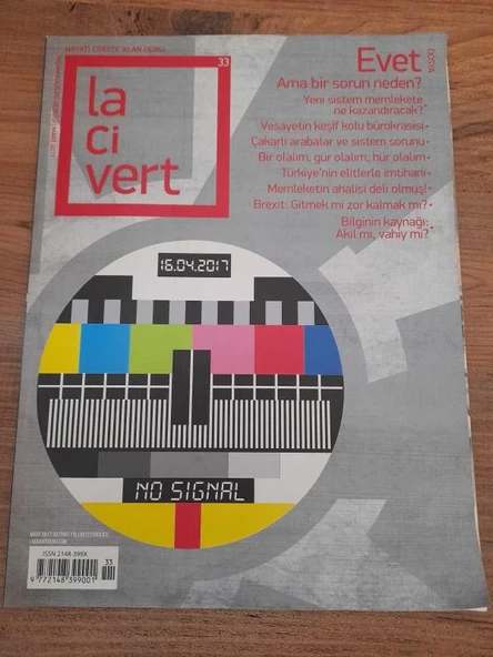 LACİVERT Yaşam Kültürü Dergisi Mart 2017 Sayı:33 "Evet Ama Sorun Ne?" (Sahafiye Kitap) ürün görseli 1