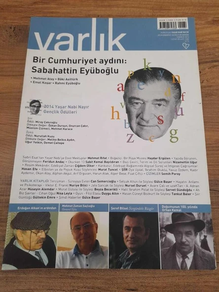 Varlık-Aylık Edebiyat ve Kültür Dergisi Temmuz 2014 "Doğa Boşluk Sevmez" (Sahafiye Kitap) ürün görseli 1