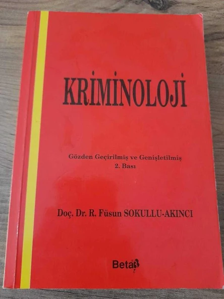 Kriminoloji - Gözden Geçirilmiş ve Genişletilmiş 2.Bası (Sahafiye Kitap) ürün görseli 1