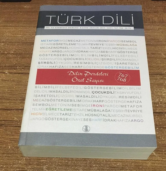 TÜRK DİLİ Kasım Aralık 2015 Sayı 767 - 768 DİLİN PERDELERİ ÖZEL SAYISI (Sahafiye Kitap) ürün görseli 1