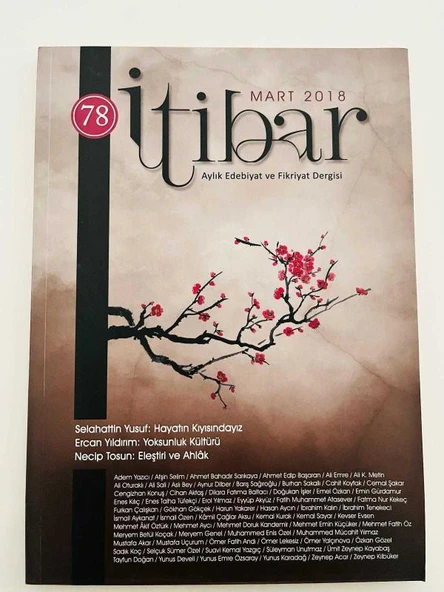 İTİBAR /Aylık Edebiyat ve Fikriyat Dergisi/  MART 2018 SAYI: 78 (Sahafiye Kitap) ürün görseli 1