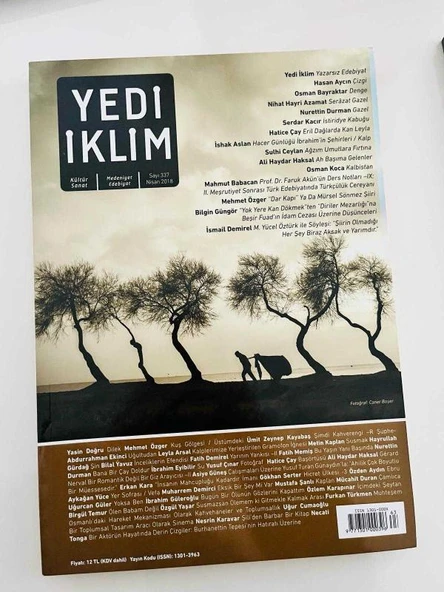 YEDİ İKLİM / YAZARSIZ EDEBİYAT/  SAYI 337 NİSAN 2018 (Sahafiye Kitap) ürün görseli 1