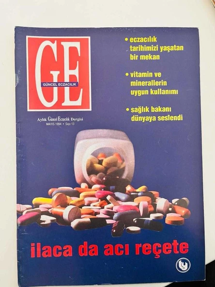 Güncel Eczacılık Dergisi / MAYIS 1994 - Sayı 13 (Sahafiye Kitap) ürün görseli 1