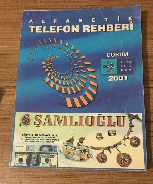 ALFABETİK TELEFON REHBERİ ÇORUM 2001 (Sahafiye Kitap) ürün görseli 1
