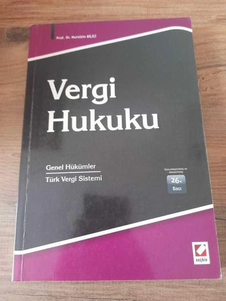 VERGİ HUKUKU Genel Hükümler - Türk Vergi Sistemi - Güncelleştirilmiş 26.Baskı - (Sahafiye Kitap) ürün görseli 1