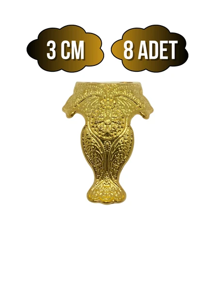 Lüx Metal Ayak Çeyiz ve Hediye Kutusu Mobilya Ayağı(3CM)(ALTIN) Altın 3cm ALTIN - 8 ADET ürün görseli 1