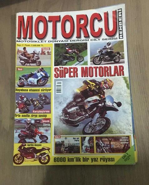 MOTORCU Dergisi Ağustos Sayı 2 ( Ocak 2001 Sayı 55 ) Sürüş Teknikleri, SÜPER MOTORLAR (Sahafiye Kitap) ürün görseli 1
