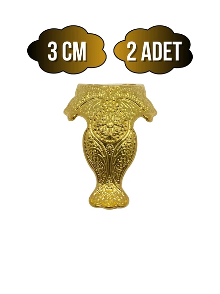 Lüx Metal Ayak Çeyiz ve Hediye Kutusu Mobilya Ayağı(3CM)(ALTIN) Altın 3cm ALTIN - 2 ADET ürün görseli 1