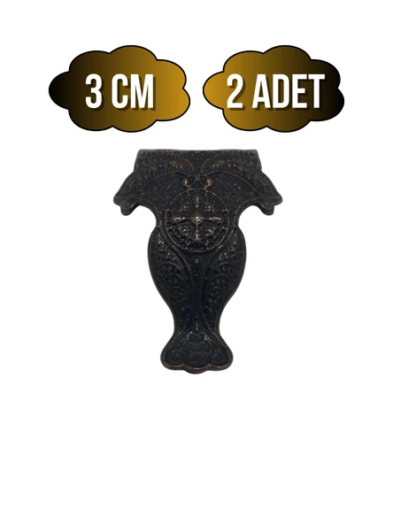 Lüx Metal Ayak Çeyiz ve Hediye Kutusu Mobilya Ayağı(3CM)(BRONZ) Bronz 3cm BRONZ - 2 ADET ürün görseli 1