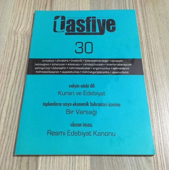 TASFİYE Nisan 2011 Sayı 30 Ulusun İnşası RESMİ EDEBİYAT KANONU (Sahafiye Kitap) ürün görseli 1