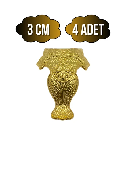 Lüx Metal Ayak Çeyiz ve Hediye Kutusu Mobilya Ayağı(3CM)(ALTIN) Altın 3cm ALTIN - 4 ADET ürün görseli 1