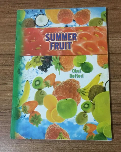 OKUL DEFTERİ - SUMMER FRUIT TEMALI, KARELİ - BÜYÜK BOY - 156 SAYFA (Sahafiye Kitap) ürün görseli 1