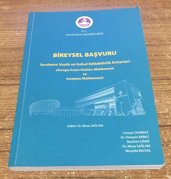 BİREYSEL BAŞVURU İnceleme Usulü ve Kabul Edilebilirlik Kriterleri (Sahafiye Kitap) ürün görseli 1