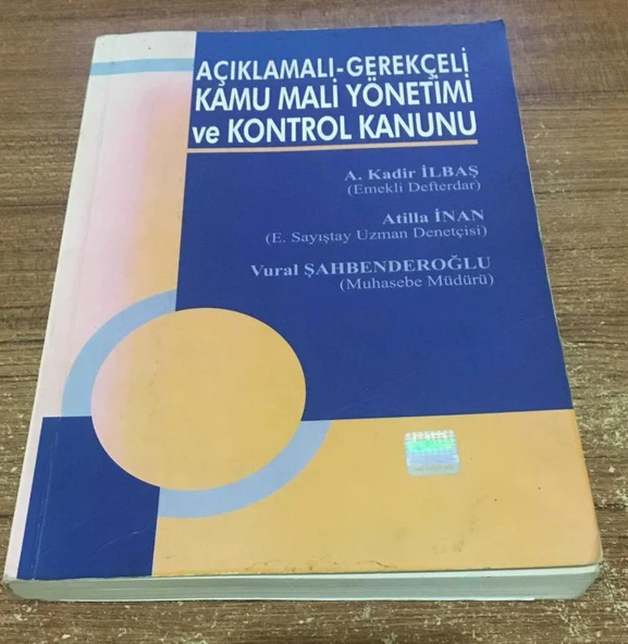 AÇIKLAMALI GEREKÇELİ KAMU MALİ YÖNETİMİ ve KONTROL KANUNU (Sahafiye Kitap) ürün görseli 1
