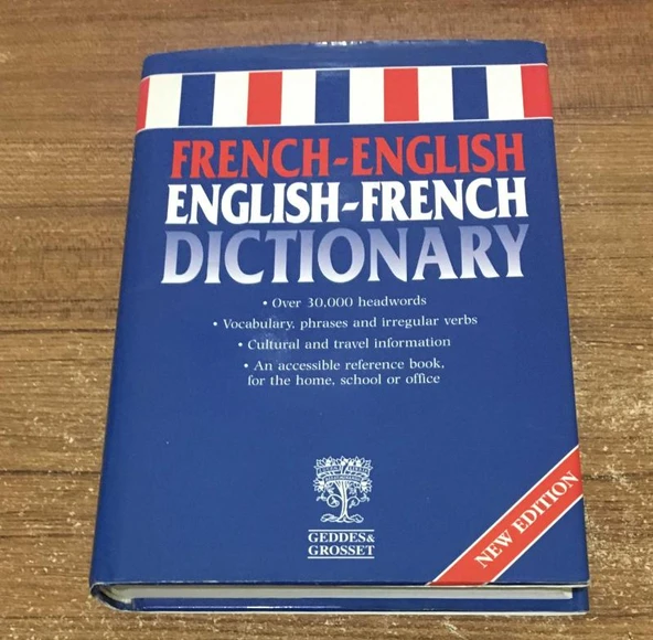 FRENCH - ENGLISH / ENGLISH FRENCH DICTIONARY ( Ciltli-Şömizli-Büyük Boy ) (Sahafiye Kitap) ürün görseli 1