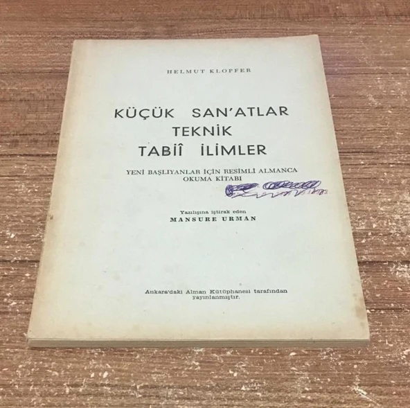 KÜÇÜK SANATLAR TEKNİK TABİİ İLİMLER Yeni Başlayanlar için Resimli Almanca Okuma Kitabı (Sahafiye Kitap) ürün görseli 1