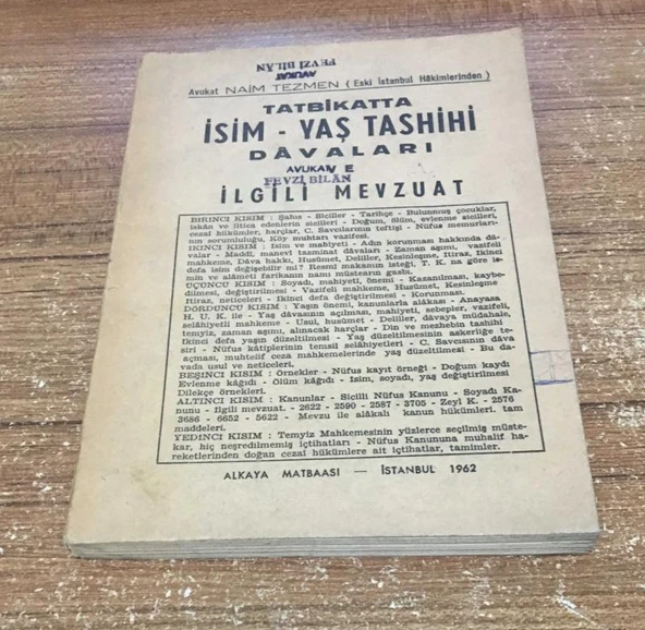 TATBİKATTA İSİM - YAŞ TASHİHİ DAVALARI VE İLGİLİ MEVZUAT (Sahafiye Kitap) ürün görseli 1