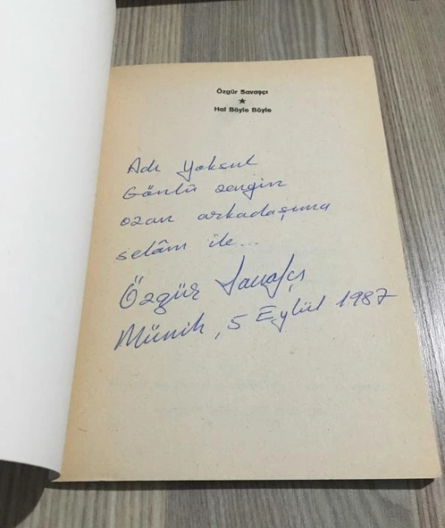HAL BÖYLE BÖYLE  - İMZALI - (Sahafiye Kitap) - Resim 2