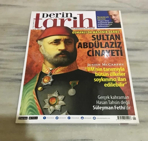 DERİN TARİH Mayıs 2015 Sayı 38 OSMANLI'DA MASONİK DARBE Sultan Abdülaziz Cinayeti (Sahafiye Kitap) ürün görseli 1