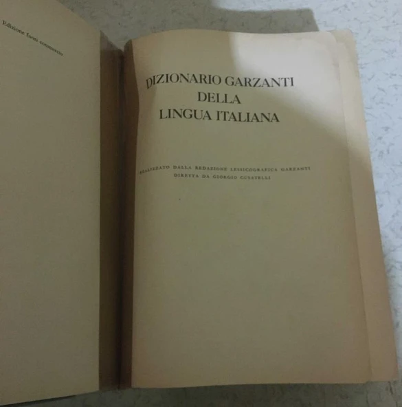 DIZIONARIO GARZANTI DELLA LINGUA ITALIANA ( IX edizione 1971 ) (Sahafiye Kitap) ürün görseli 1