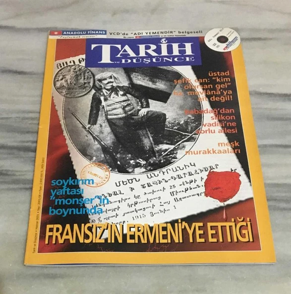 TARİH VE DÜŞÜNCE DERGİSİ Haziran 2001 Sayı 6 FRANSIZ'IN ERMENİ'YE ETTİĞİ (Sahafiye Kitap) ürün görseli 1