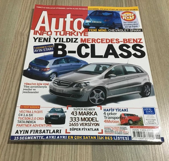 AUTO INFO TÜRKİYE Haziran 2005 yeni yıldız MERCEDES BENZ B-CLASS (Sahafiye Kitap) ürün görseli 1