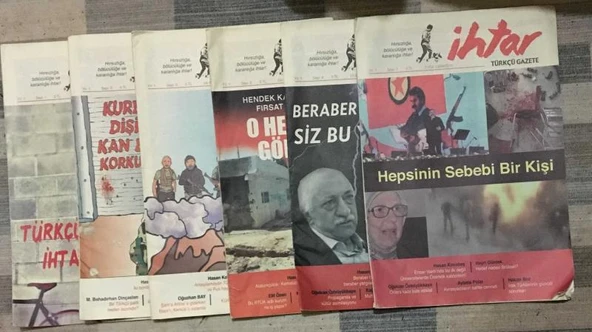 İHTAR TÜRKÇE GAZETE 2016 - Yıl 1 Sayı 1.2.3.5.6.7 ( TOPLAM 6 GAZETE ) (Sahafiye Kitap) ürün görseli 1