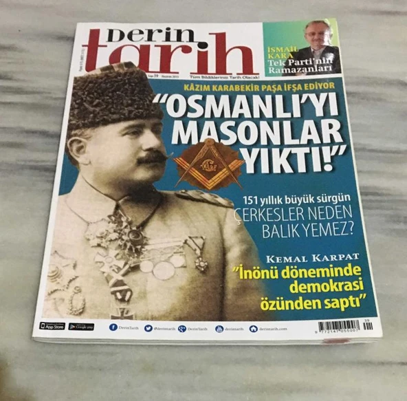 DERİN TARİH Haziran 2015 Sayı 39 Kazım Karabekir İfşa Ediyor OSMANLI'YI MASONLAR YIKTI (Sahafiye Kitap) ürün görseli 1