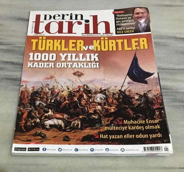 DERİN TARİH Kasım 2015 Sayı 44 TÜRKLER VE KÜRTLER 1000 Yıllık Kader Ortaklığı (Sahafiye Kitap) ürün görseli 1