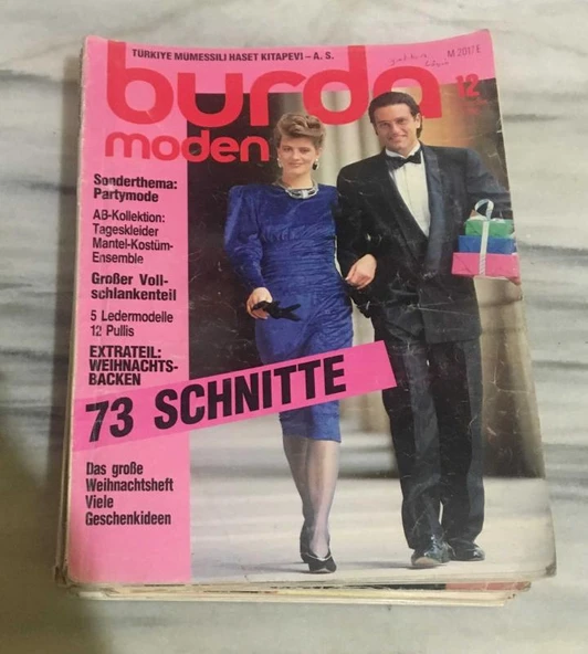 BURDA MODEN Dezember 1986 Sayı 12 ( PAFTALARI MEVCUT ) (Sahafiye Kitap) ürün görseli 1