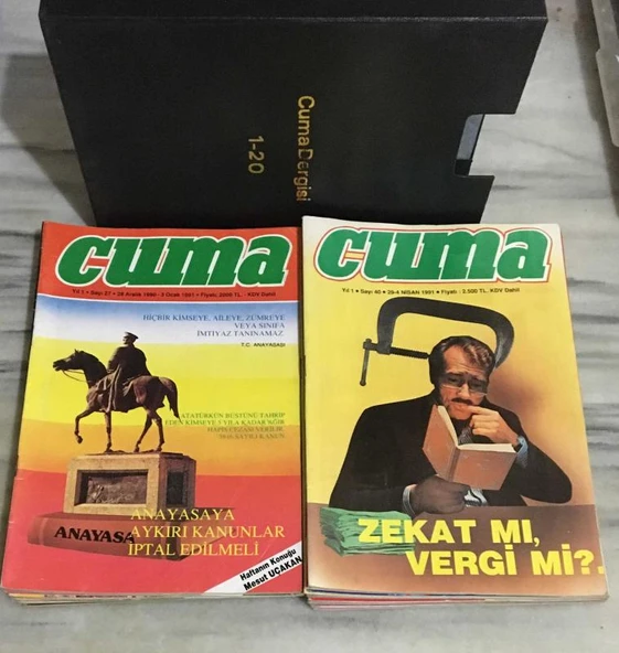 CUMA DERGİSİ Yıl 1 / 1991 ( TOPLAM 24 SAYI ) Sayılar Açıklamada ( KUTULU ) (Sahafiye Kitap) ürün görseli 1