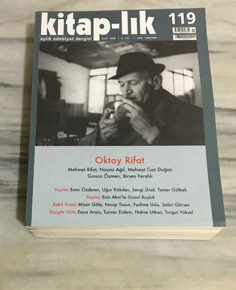 KİTAP-LIK Dergisi Eylül 2008 sayı 119 OKTAY RİFAT (Sahafiye Kitap) ürün görseli 1