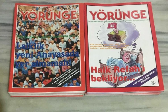 YÖRÜNGE DERGİSİ 1992 Sıralı 64,65,66,67. / 73 - 91. Sayılar arası ( toplam 23 sayı ) (Sahafiye Kitap) ürün görseli 1