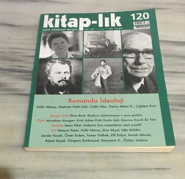 KİTAP-LIK Ekim 2008 Sayı 120 ROMANDA İDEOLOJİ (Sahafiye Kitap) ürün görseli 1