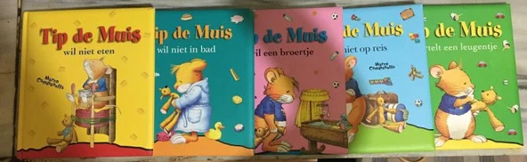 Tip de muis 5 KİTAP- wil niet eten/wil niet in bad/wil een broertje/wil niet op reis/vertelt een leugentje ( FLEMENKÇE) (Sahafiye Kitap) ürün görseli 1